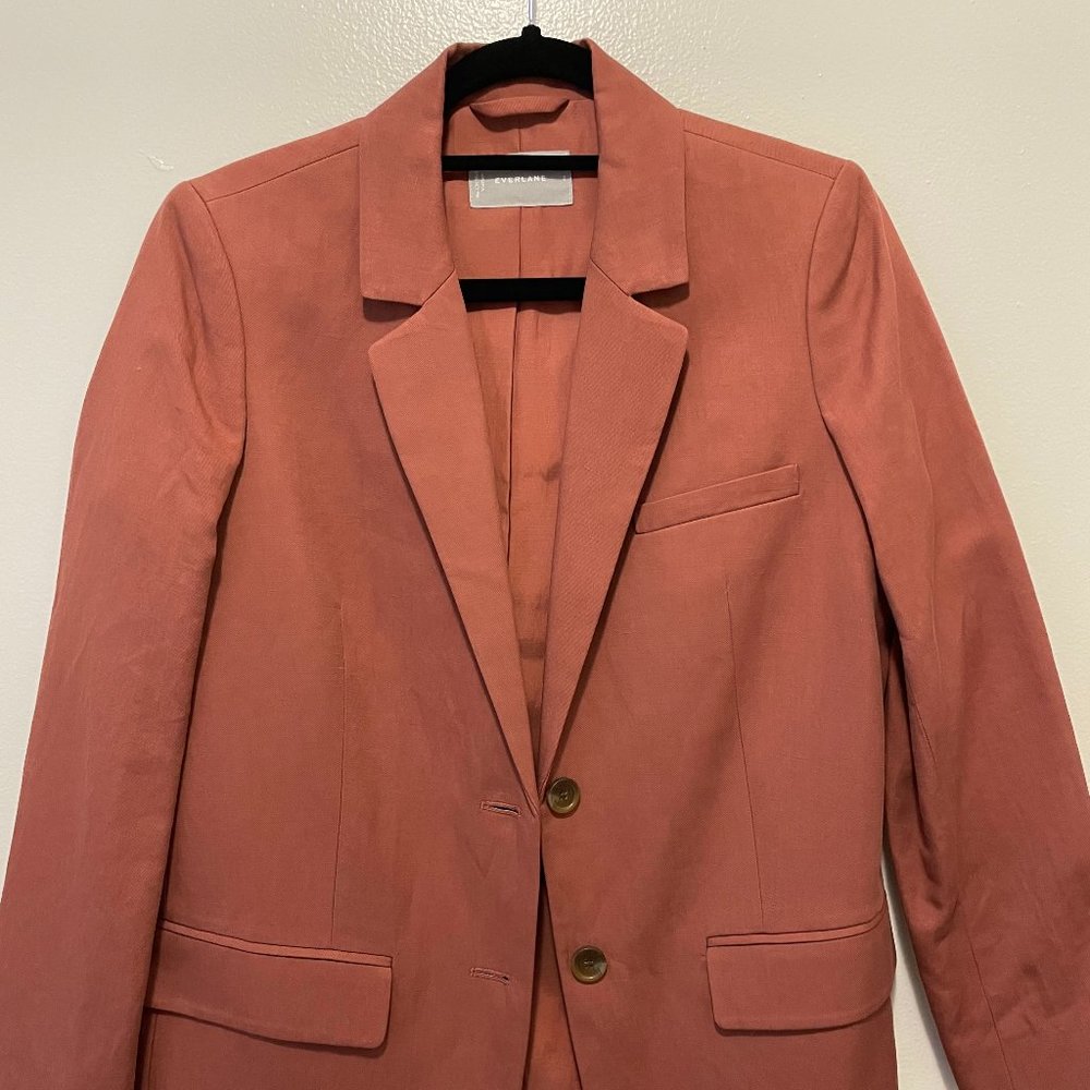NEW Everlane Orange Red Linen Blazer/Jacket/Suit Size 2
